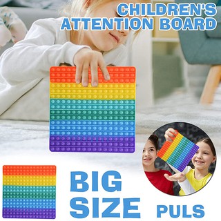 Rainbow pop it fidget toy big size giá rẻ Push Pop It fidget Đồ chơi giải trí thông minh, giảm căng thẳng hiệu quả cho người lớn, trẻ em