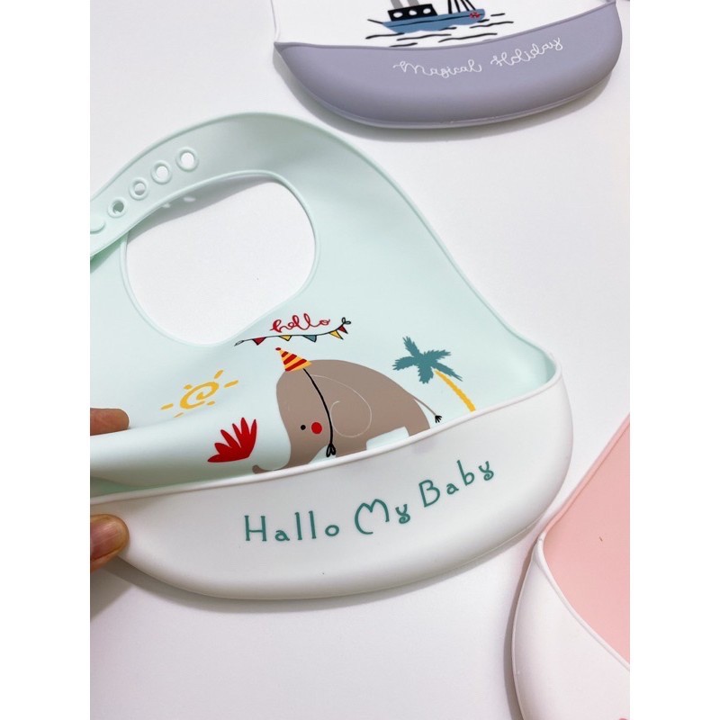 Yếm Ăn Dặm Silicon An Toàn Cho Bé