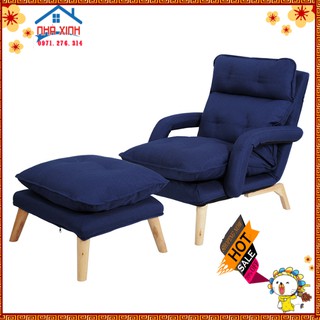 Ghế bành nữ hoàng sofa lười tựa lưng thư giãn ngả thành giường, có đôn gác chân, nêm tháo rời vệ sinh dễ dàng