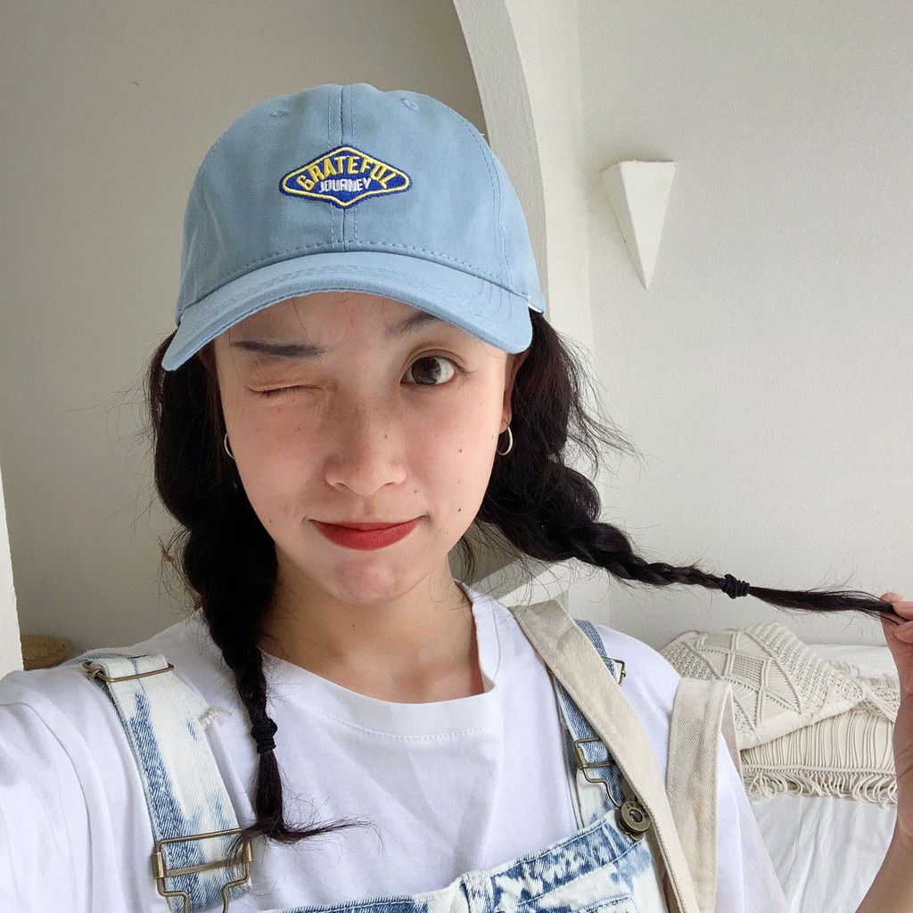 Mũ nón lưỡi trai thêu chữ Grateful nam nữ phong cách ulzzang Hàn Quốc - SMN04