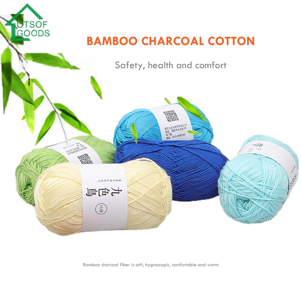 Cuộn len sợi tre cotton bện sáu dây chất lượng cao dùng đan thêu áo sweater mũ len cho bé