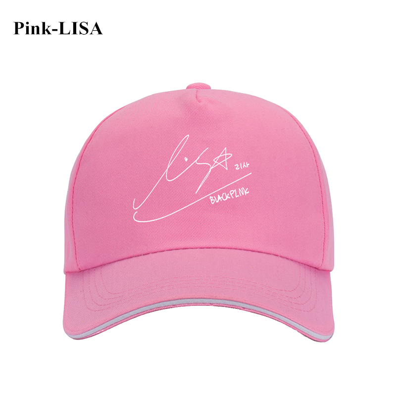 Mũ Lưỡi Trai Màu Trơn In Chữ Ký Nhóm Nhạc BLACKPINK