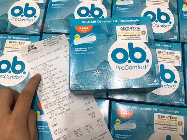 [Có bill] Băng vệ sinh TAMPON OB các loại nội địa ĐỨC