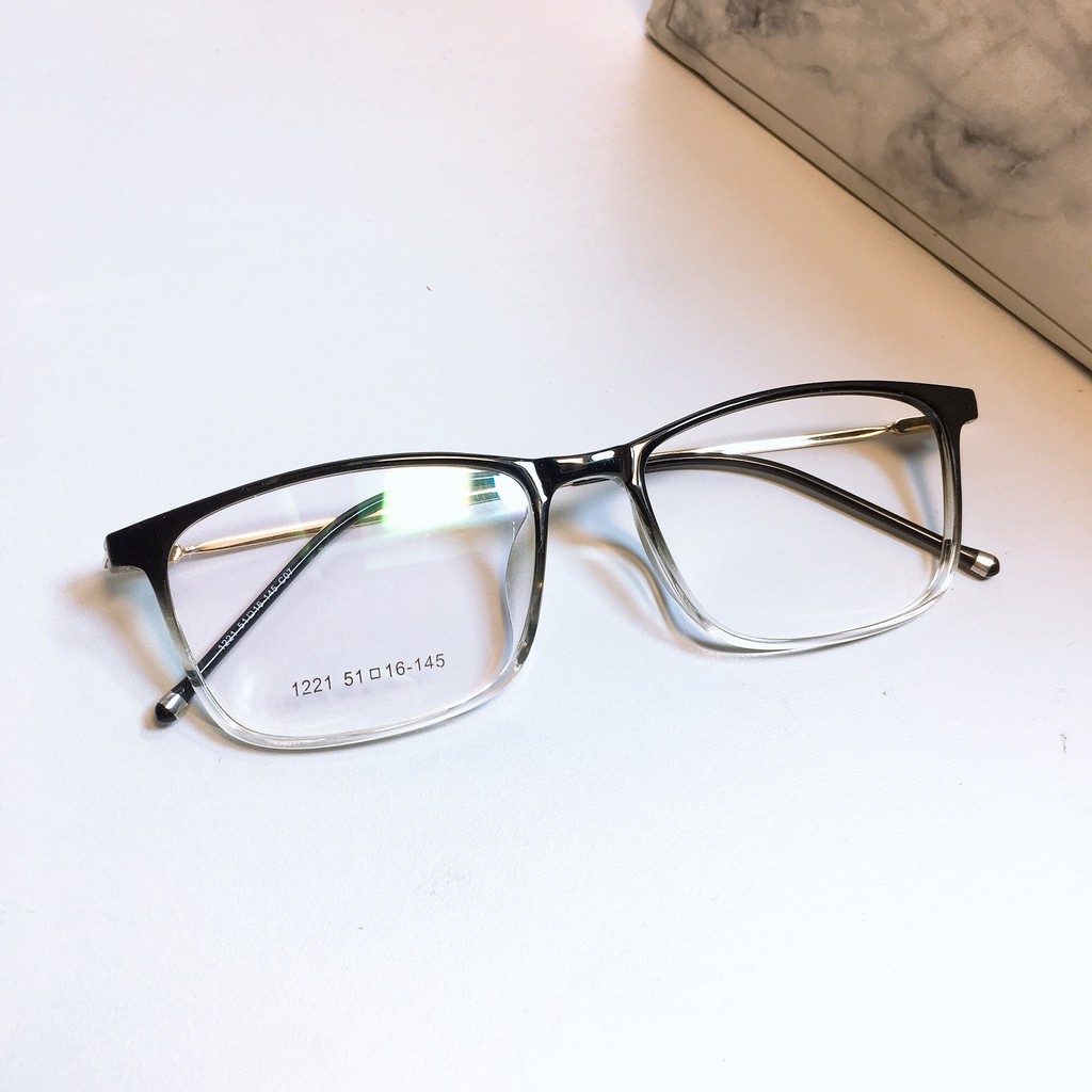 [Mã FARSSTGRE giảm 5K đơn bất kỳ] Gọng kính vuông 1221 kèm mắt cận viễn loạn | BigBuy360 - bigbuy360.vn