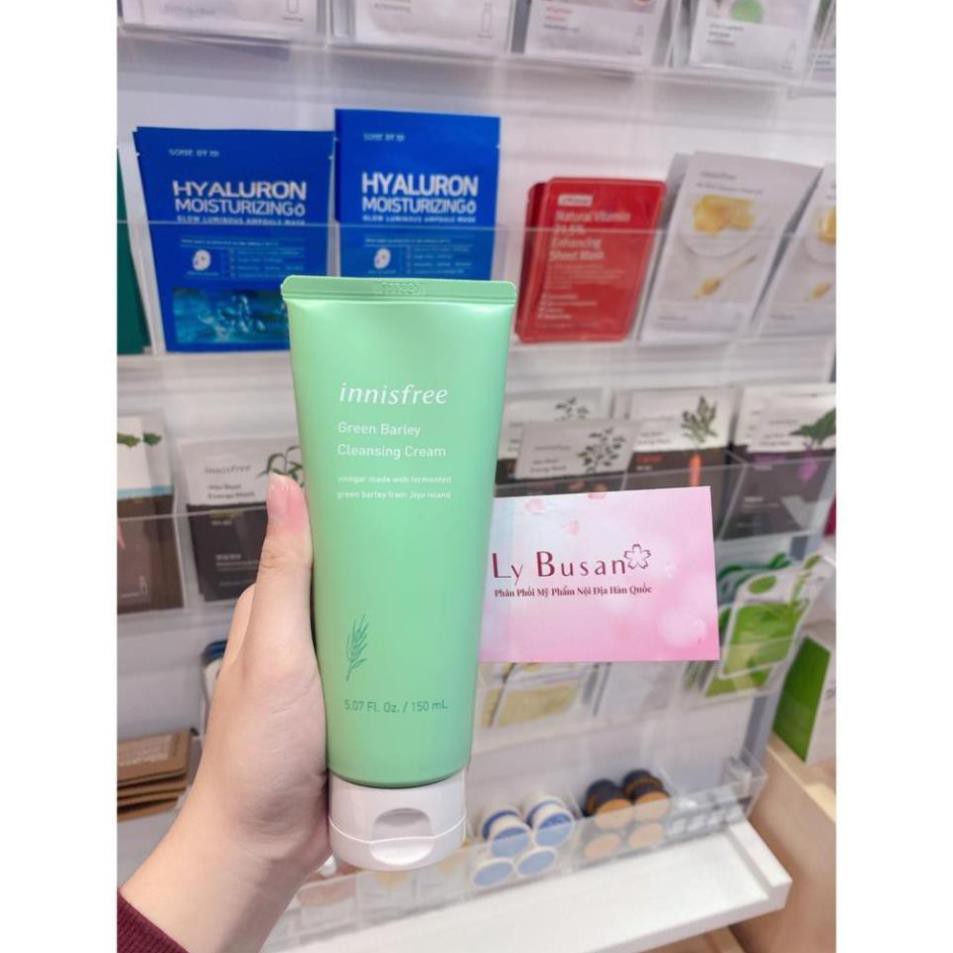 [CÓ BILL HÀN- TẶNG KÈM MẪU DÙNG THỬ ] Kem Tẩy Trang Innisfree Green Barley Cleansing Cream 150ml