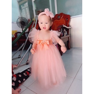 Váy công chúa hồng cam