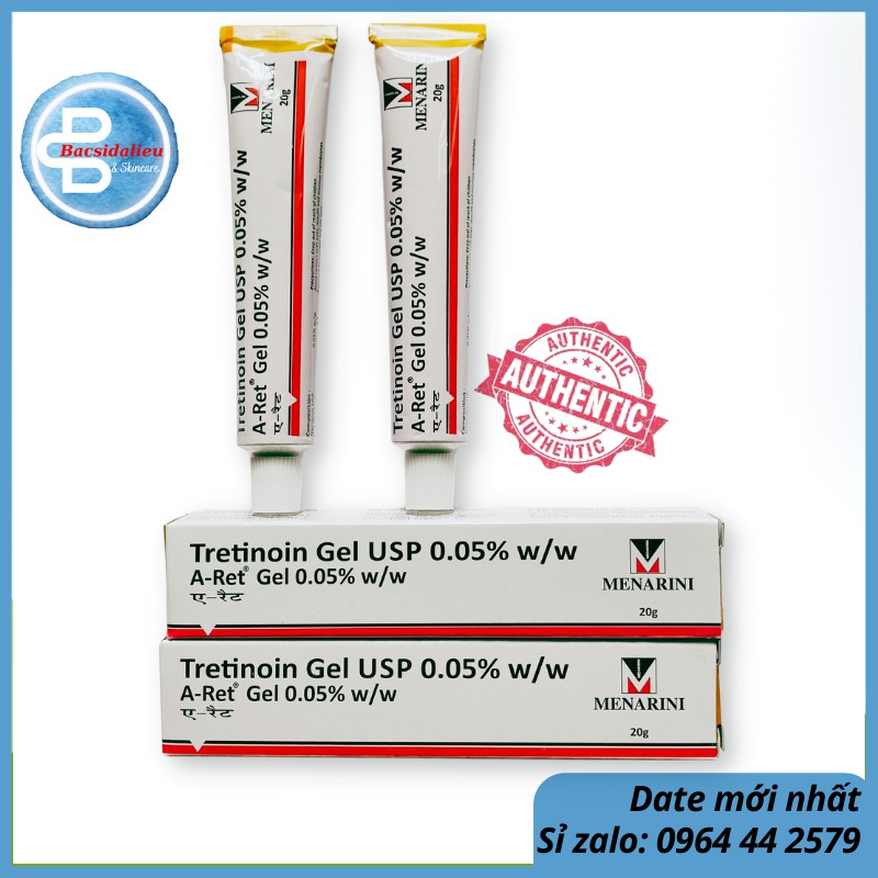 Tretinoin Aret gel 0.05% giảm mụn, chống lão hóa