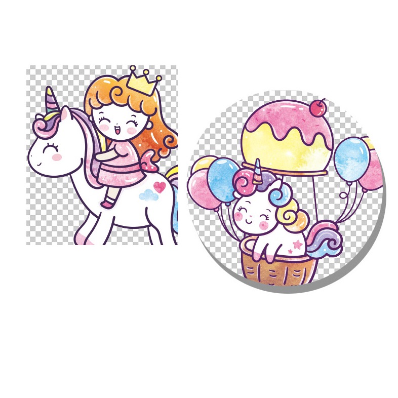 Decal dán tường Pony bóng bay A86 - Decal dán tường Hàn Quốc