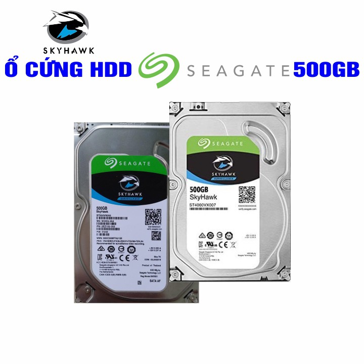 Ổ cứng Camera HDD 3.5” Seagate Skyhawk 500GB - Chính Hãng – Bảo hành 1 tháng 1 đổi 1 – Tháo máy đồng bộ mới 99% | BigBuy360 - bigbuy360.vn