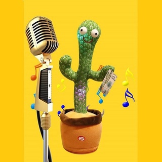 Cây Xương Rồng nhồi bông khiêu vũ,biết Nhảy Múa,có nhạc 120 Bài Hát và Biết Nhại Lại Tiếng Người (sạc pin)