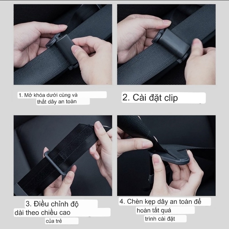 Bộ điều chỉnh dây đai an toàn dành cho trẻ em phổ thông trên ô tô