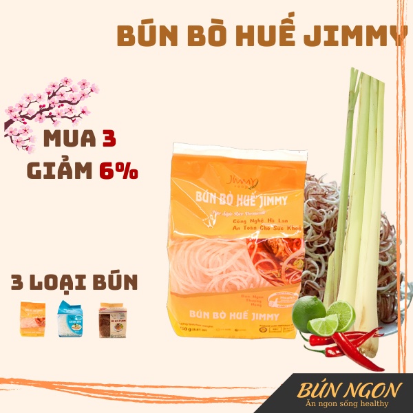 Bún Bò Huế Jimmy Sợi To - Bún gạo/Bún Lứt Jimmy - Eatclean