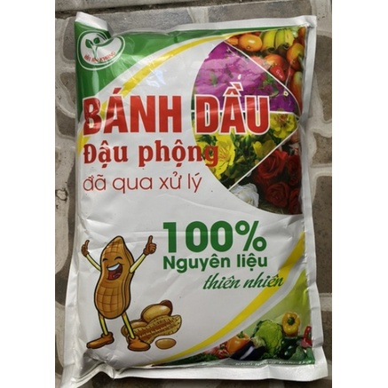 Bánh Dầu Đậu Phộng Đã Qua Xử Lý Dùng Ủ Và Bón Hoa Cây Kiểng, Rau - 100% Thiên nhiên - Gói 1kg