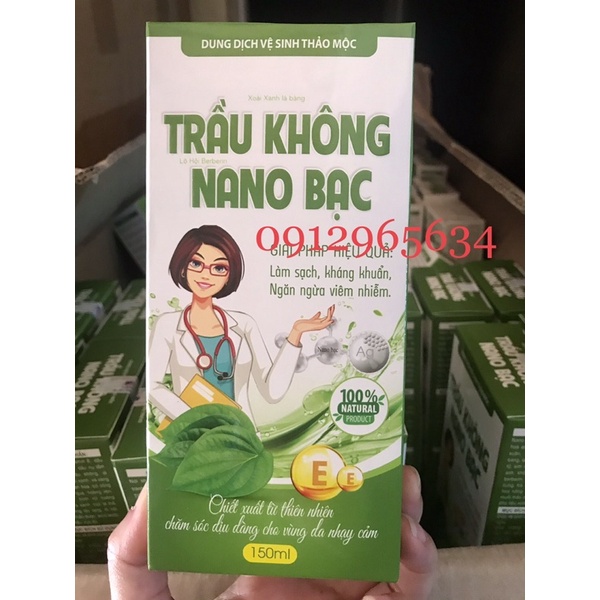 Trầu không Nano bạc dung dịch vệ sunh thảo dược tự nhiên giúp kháng khuẩn, làm sạch, ngăn nấm ngứa, dịu nhẹ an toàn