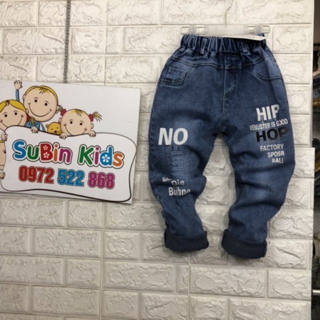 Quần bò dài bé trai SB0605 sz 20-33kg hiphop siêu chất