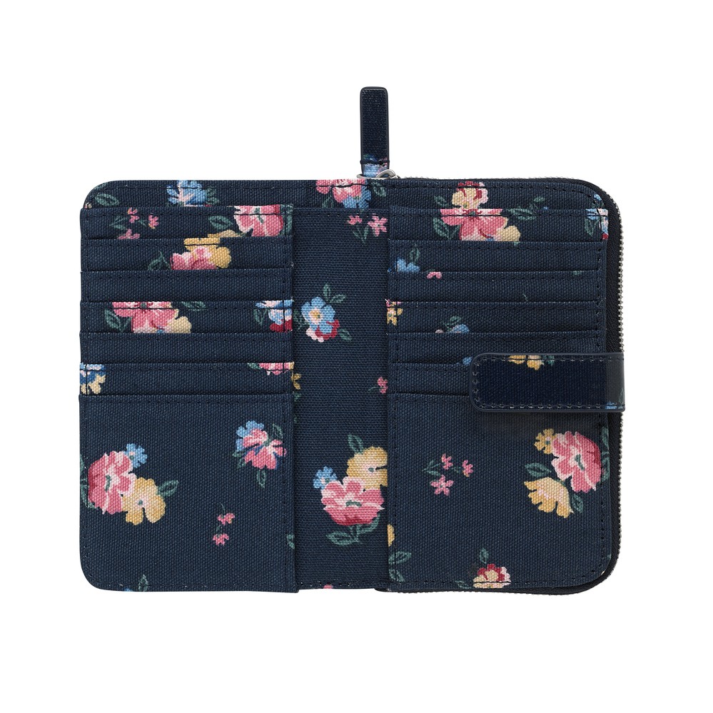 Cath Kidston - Ví cầm tay Folded Zip Wallet Park Meadow Bunch - 984959 - Navy