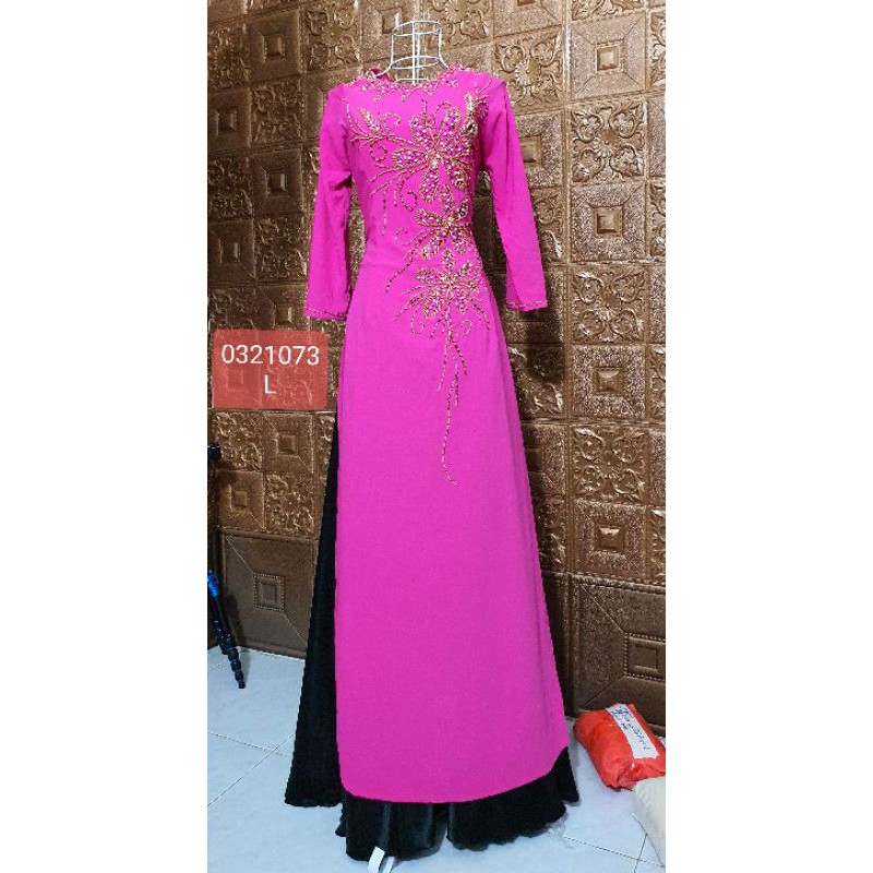 Áo Dài Mẹ lụa chifon đính kim sa