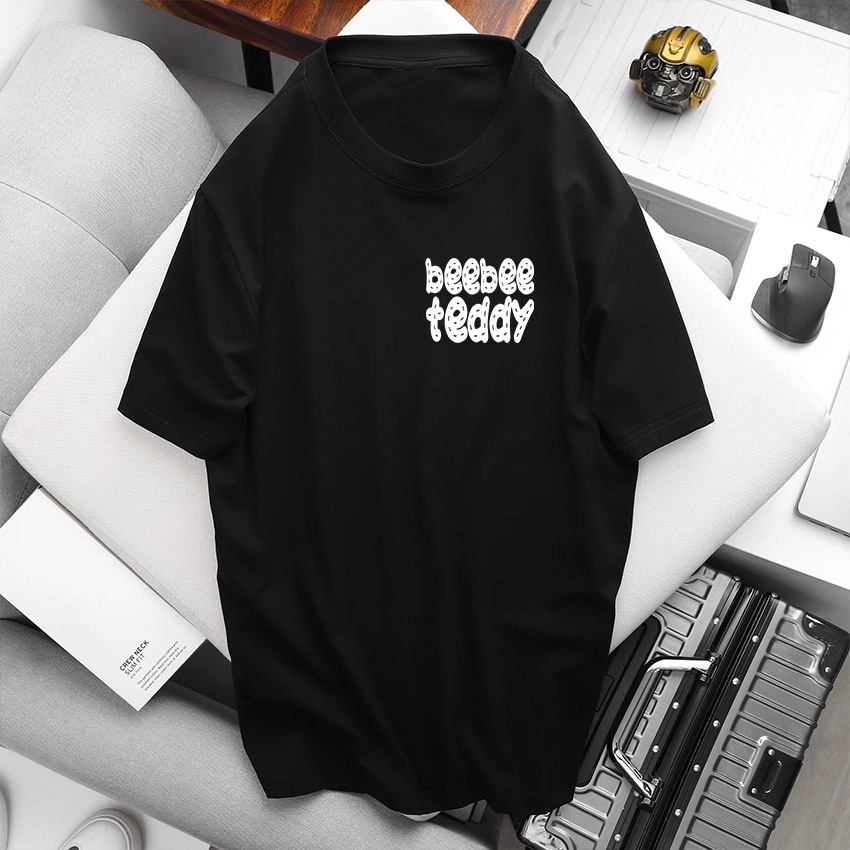 Áo thun in hình BEEBEE  TEDDY LONGTIME NO SEE-TLTNS002 (đen-trắng) 100% COTTON | BigBuy360 - bigbuy360.vn