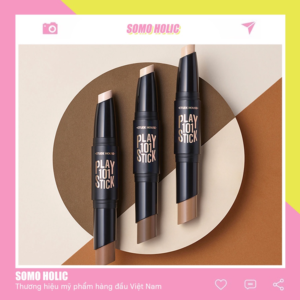 Bút tạo khối 2 đầu che khuyết điểm nhỏ gọn highlight Lameila Somoholic BTK1