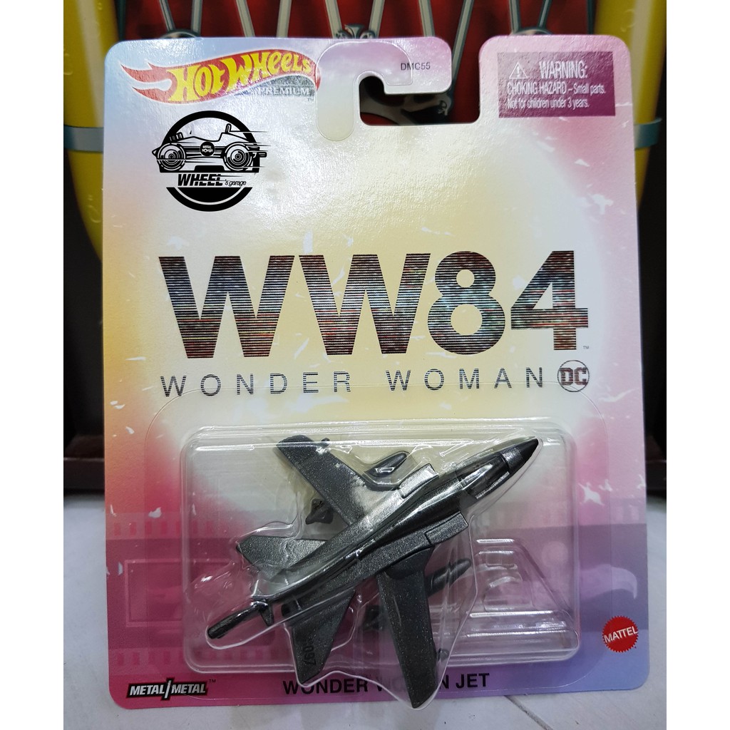 Xe mô hình đồ chơi bánh cao su Hotwheels 1:64 PREMIUM - Wonder Woman Jet