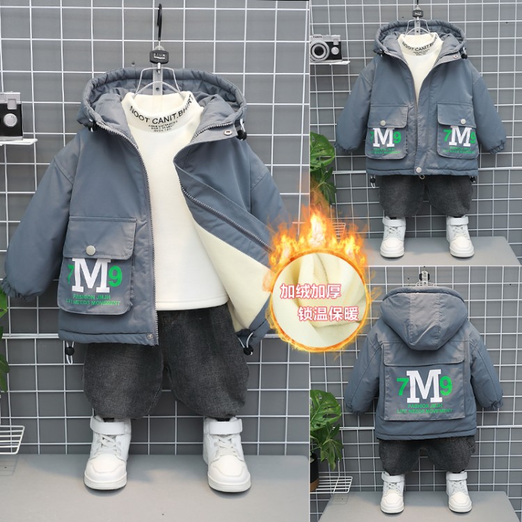 Long Sleeve Jacket With Fashionable Hats For Boys