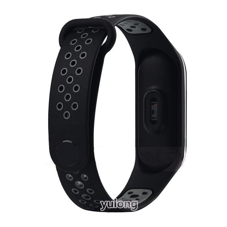 Dây đeo silicon mềm/ Nút bấm gài dây cho đồng hồ thông minh Xiaomi Mi Band 3 4 MiBand 3 4