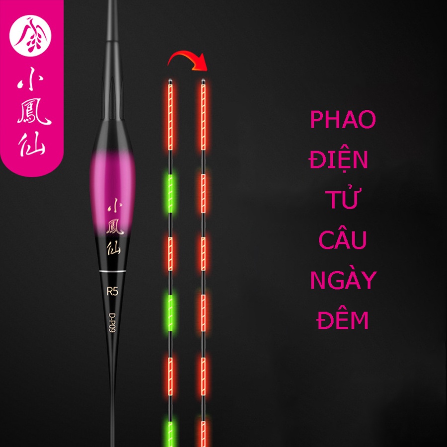 Phao Câu Đài Ngày Đêm Đổi Màu Tiểu Phượng Hoàng R5-DP | Happy Fishing