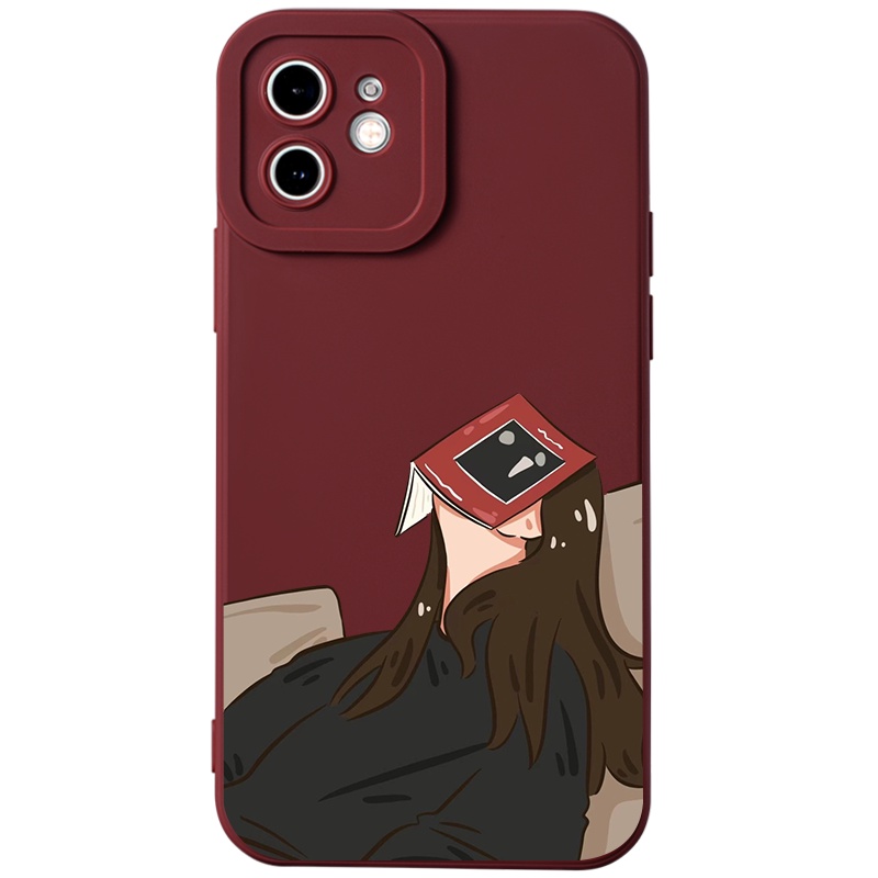Ốp lưng JURSUE hoạt hình cặp đôi dễ thương đẹp độc lạ cho iPhone 13 12 11 Pro Max SE 2020 X XR XS 8 7 ip 6S 6 Plus Y2094