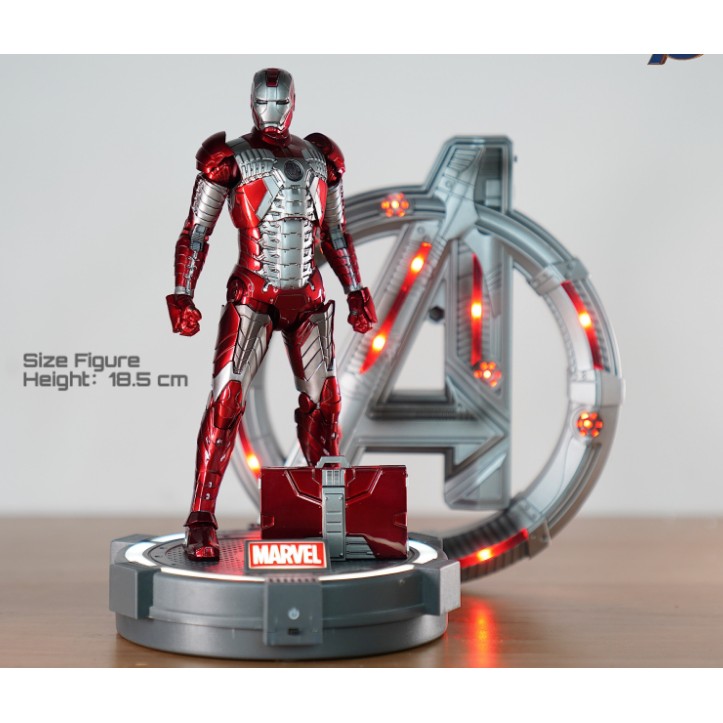 Mô hình Iron man mark 5 bộ sưu tập người sắt nhân vật Marvel