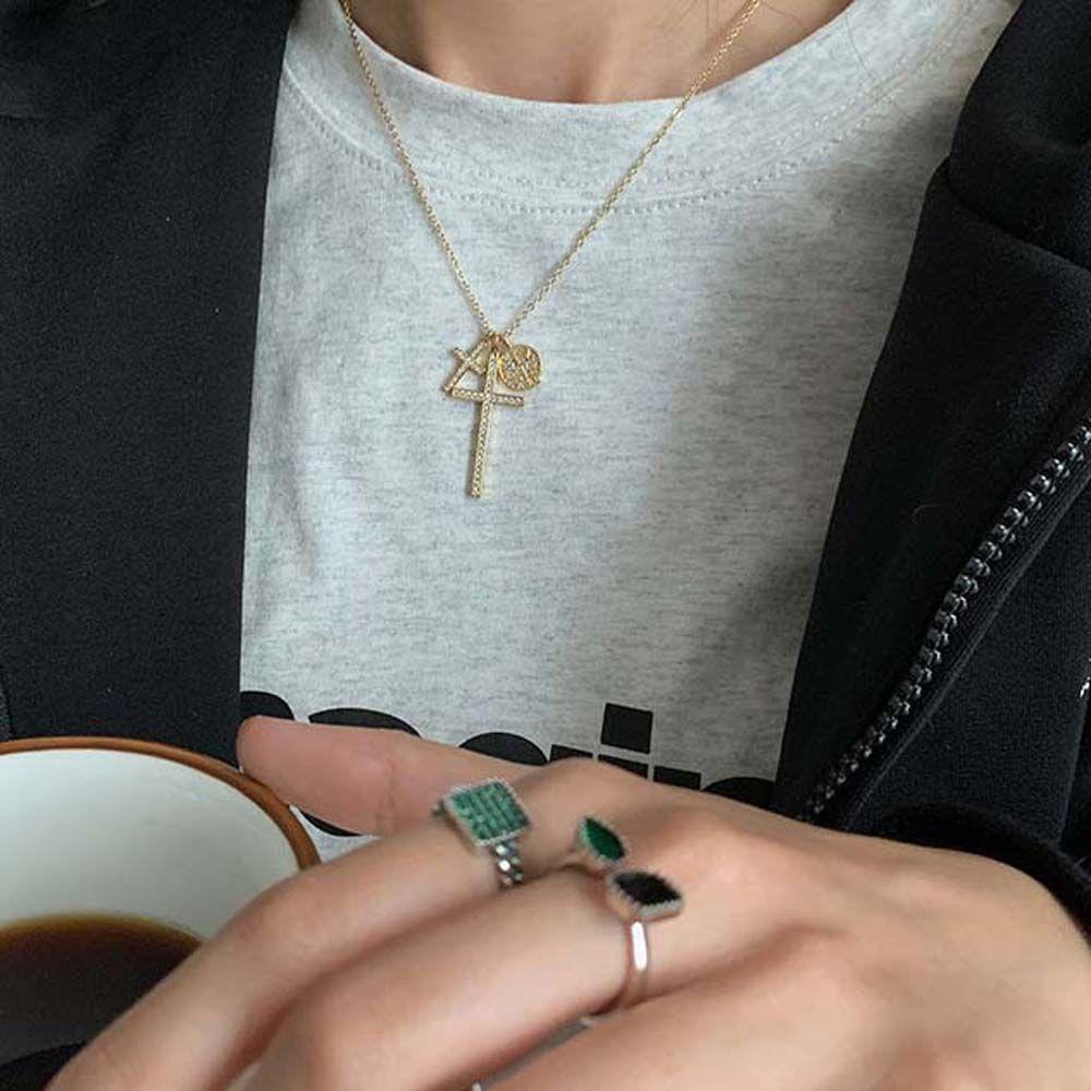 Nhẫn Hở Họa Tiết Hình Học Bằng Kim Loại Sáng Bóng Thời Trang