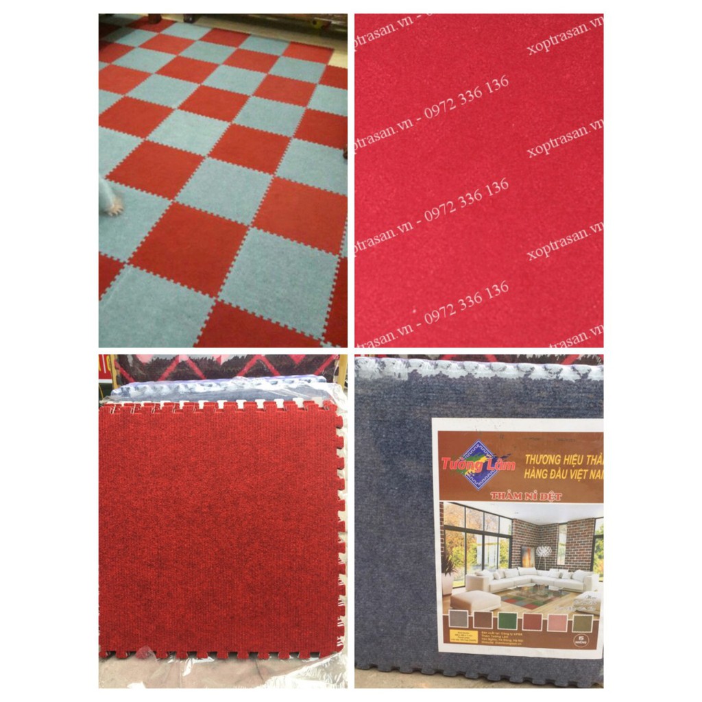Thảm Tường Lâm nỉ 31x31 bộ 18 tấm
