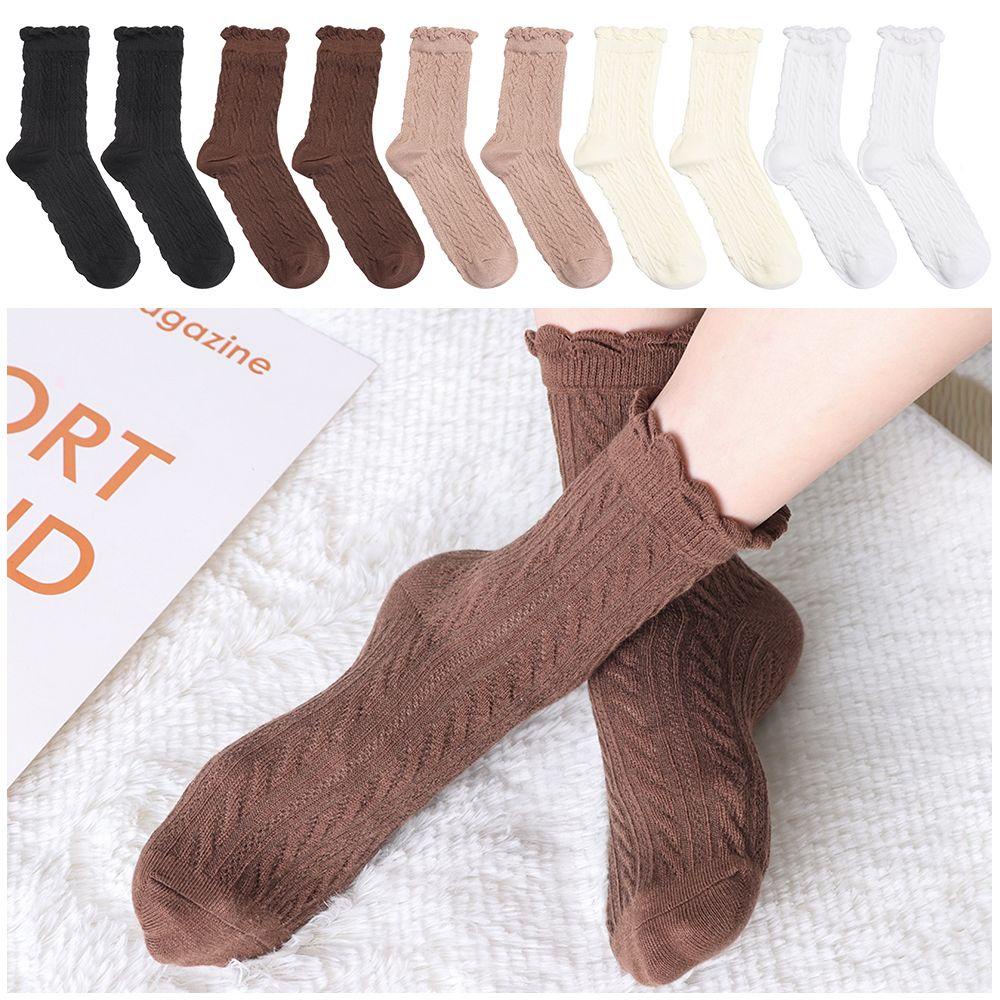 BORAG Vớ Dài Thoáng Khí Phối Ren Phong Cách Lolita Cho Nữ