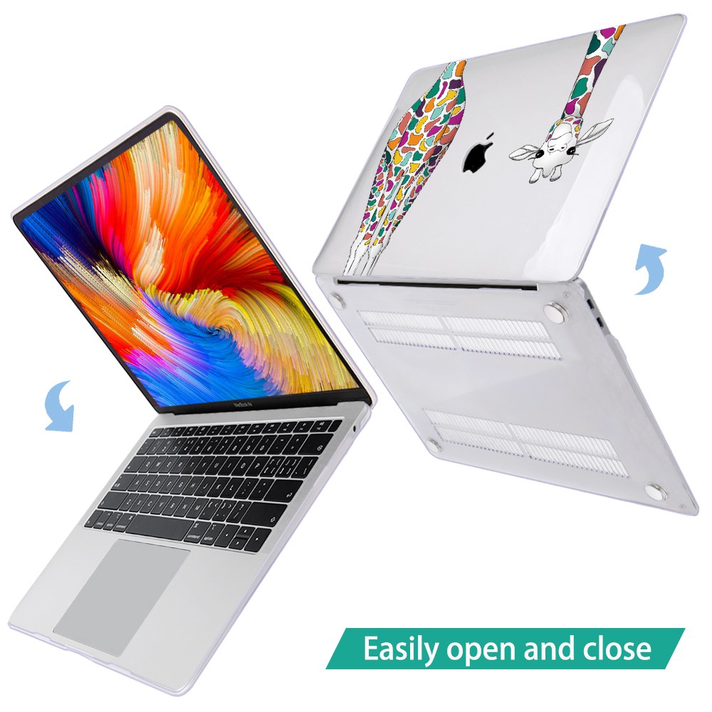 Miếng dán trang trí hình hươu cao cổ cho máy tính MacBook Air Pro Retina 11 12 13 15 inch A1932 A2159