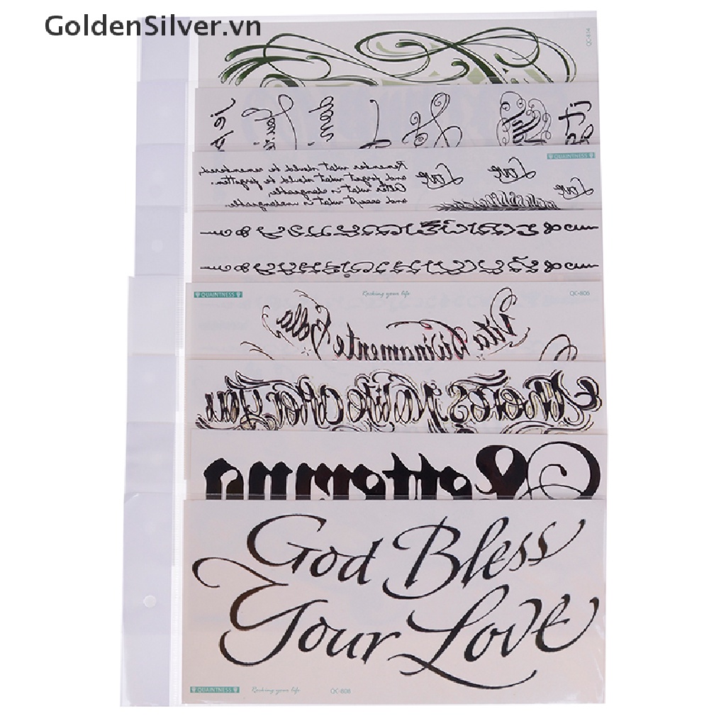 1 Hình Xăm Dán Tạm Thời Hình Chữ Tiếng Anh Chống Thấm Nước