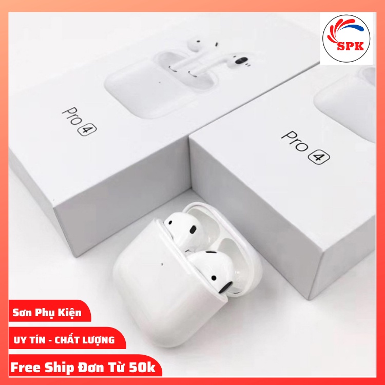 Airpod Pro 4 Bản Quốc Tế Cao Cấp Định Vị Đổi Tên Tai Nghe Không Dây Dùng Cho IOS - Android