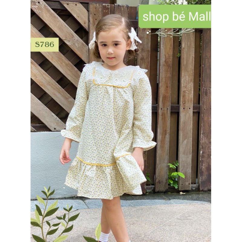 Đầm OLI RIVER KIDS hoa nhí tay dài