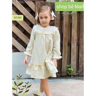 Đầm oli river kids hoa nhí tay dài