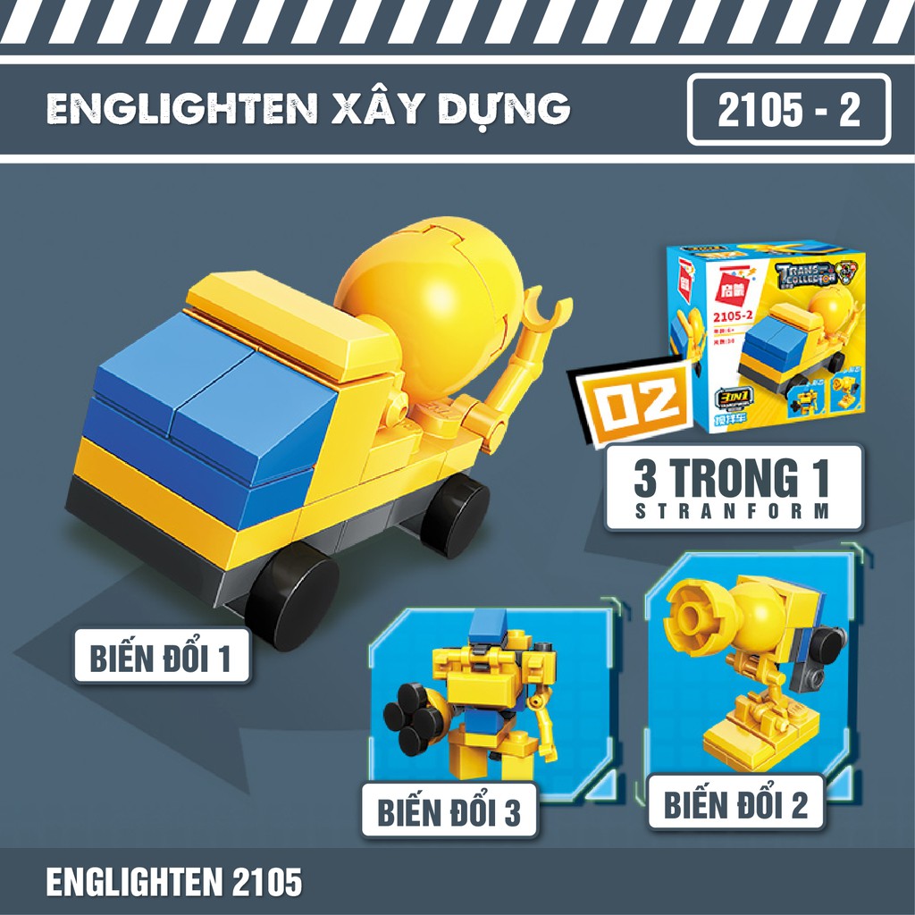 Đồ chơi xếp hình Enlighten 2105 công trường / cảnh sát