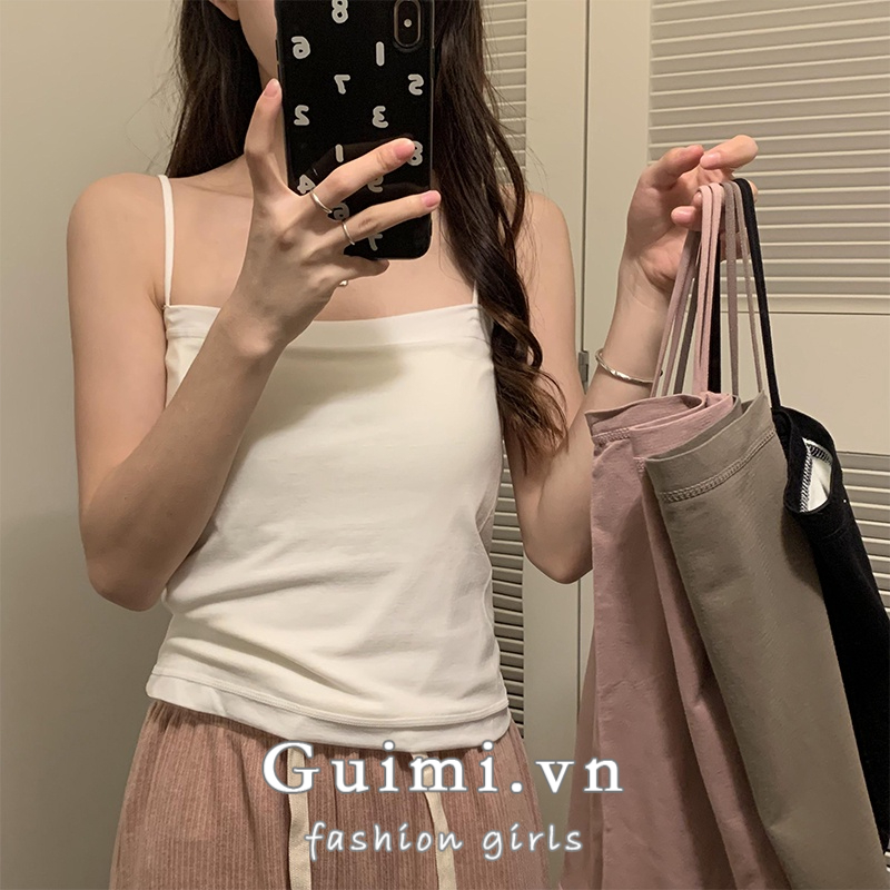 NZN Áo Hai Dây Phối Lông Dày Dặn Thời Trang Thu Đông Cho Nữ