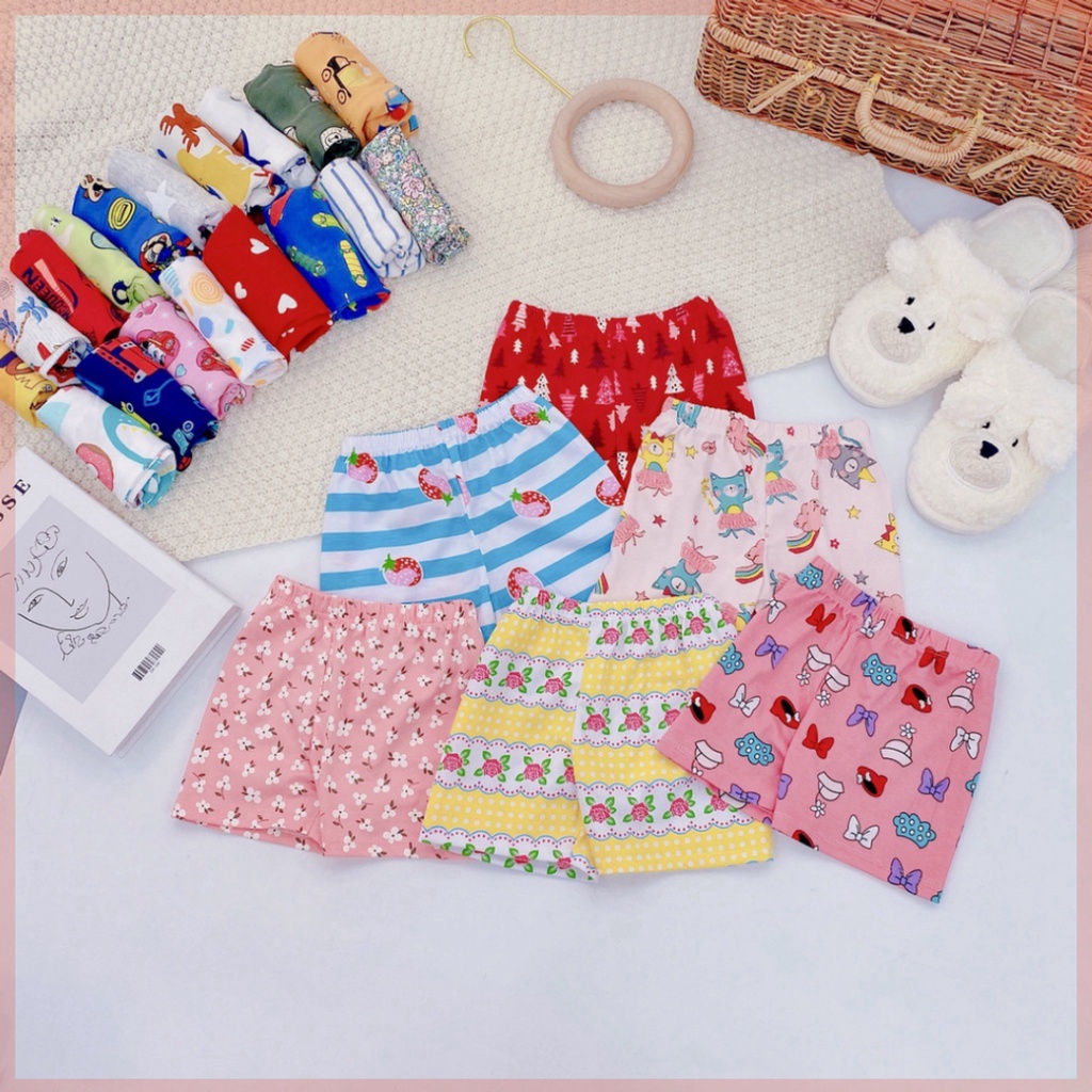 quần chục cho bé LILIKIDS quần đùi ngắn cho bé trai bé gái loại 1 QC06