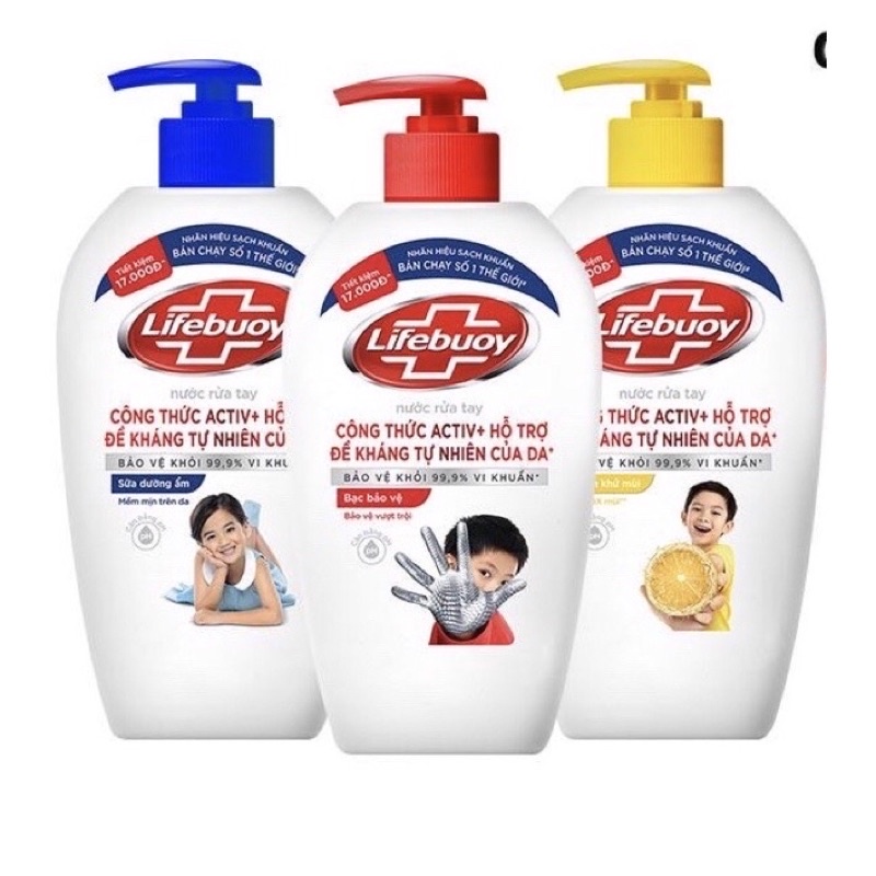Nước rửa tay Lifebuoy diệt khuẩn bảo vệ vượt trội
