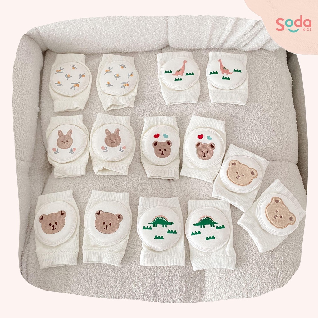 Bó gối, bảo vệ đầu gối em bé SODA KIDS nhiều họa tiết