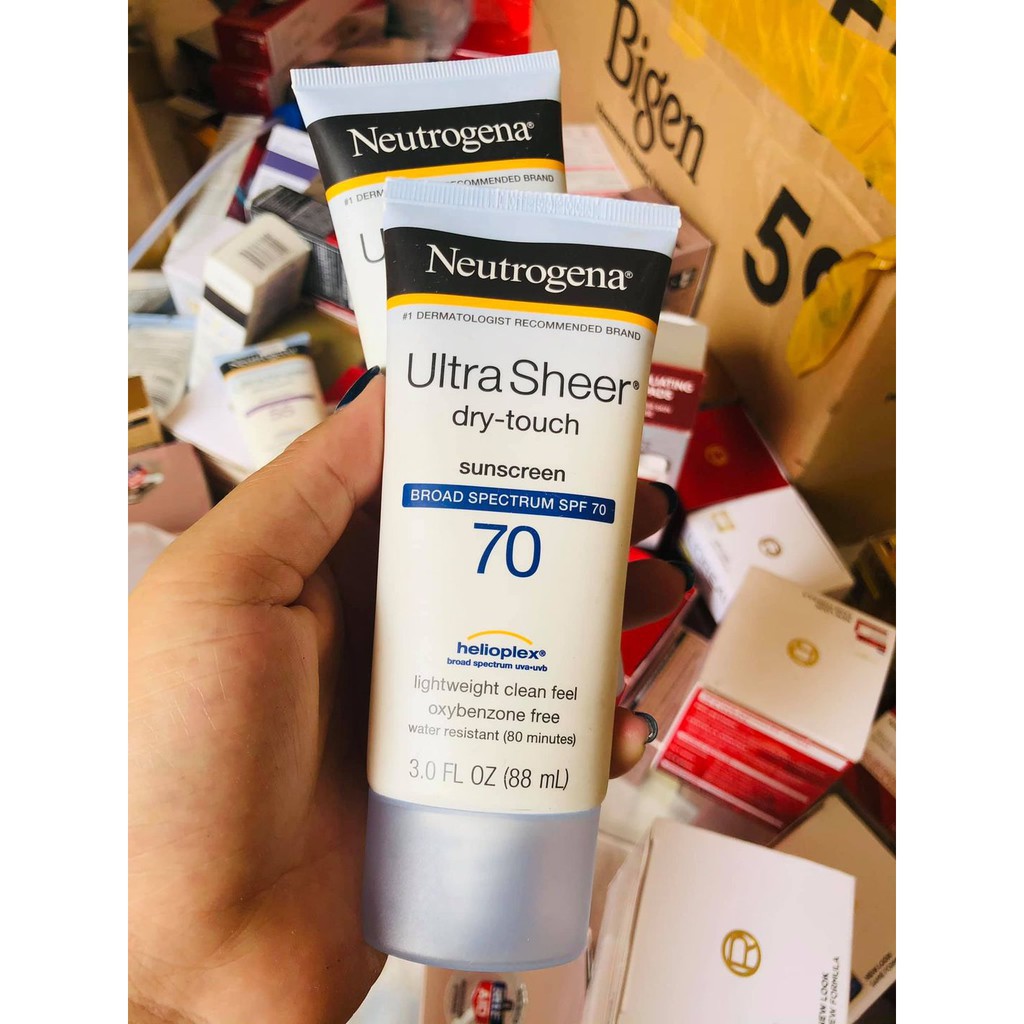 (Xách Usa) Kem chống nắng Neutrogena Ultra Sheer Dry Touch Spf 30, 45, 50, 55 và 70.