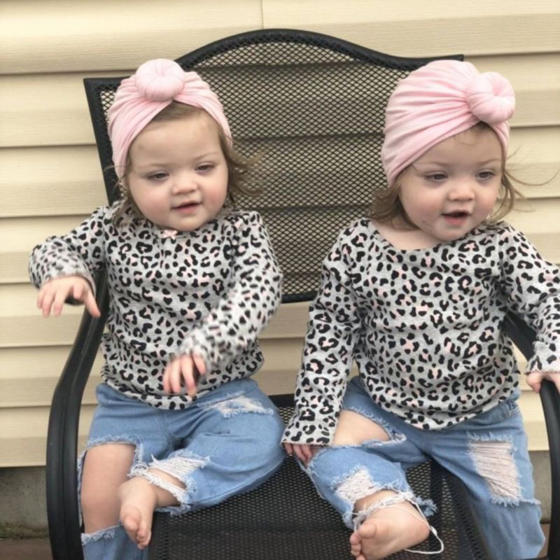 Khăn turban nhiều màu trùm đầu cho em bé