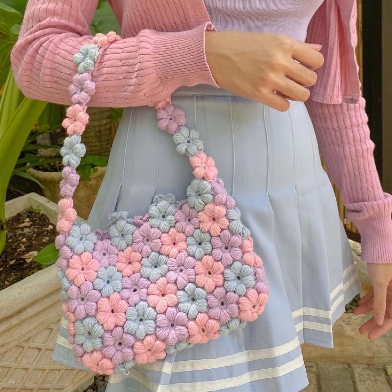 Túi hoa đeo vai handmade