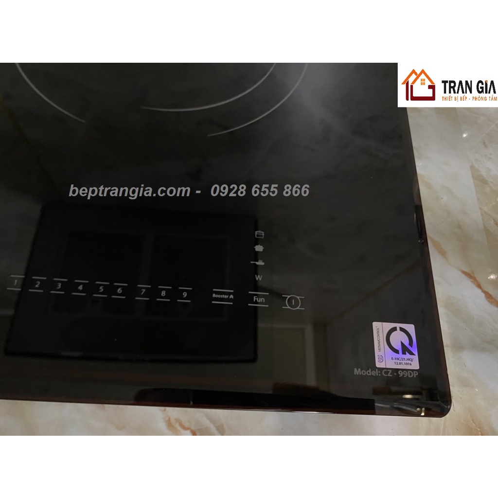 Bếp Từ Đôi Canzy CZ 99DP bếp từ âm full tính năng Công nghệ Inverter Dualcore siêu tiết kiệm điện, Nhập khẩu Thái Lan