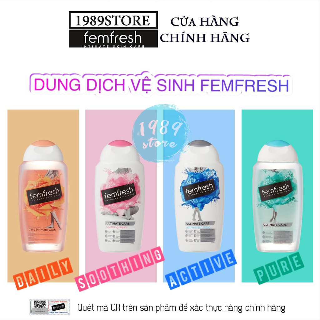 [UK] Dung Dịch Vệ Sinh Phụ Nữ Femfresh Intimate Wash 250ML - 1989Store Phân Phối Chính Hãng