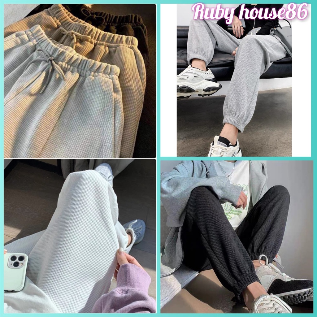 Quần jogger cao cấp RUBY HOUSE86 chất tổ ong mới hot nhất năm 2021,có 2 size M và L, hàng đẹp, bán shop