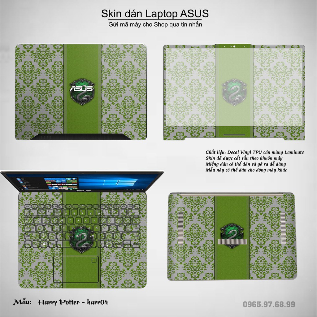 Skin dán Laptop Asus in hình Harry Potter (inbox mã máy cho Shop)