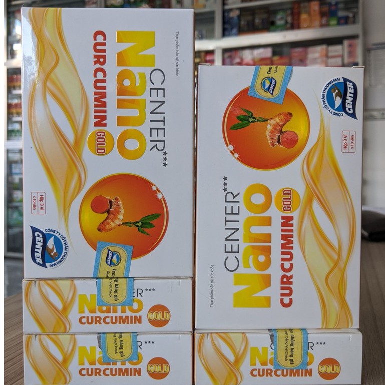 CENTER Nano CURCUMIN GOLD – Hỗ trợ điều trị Viêm loét dạ dày, phục hồi sau hóa trị, xạ trị (Hộp 30 viên)